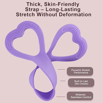 Figure 8 Resistance Bands with Handles, 4 Pack Workout Resistance Bands Set, 2 Flat Exercise Bands + 2 Arm Bands, Elastic Bands for Physical Therapy, Yoga, Pilates, Stretching for Women Men