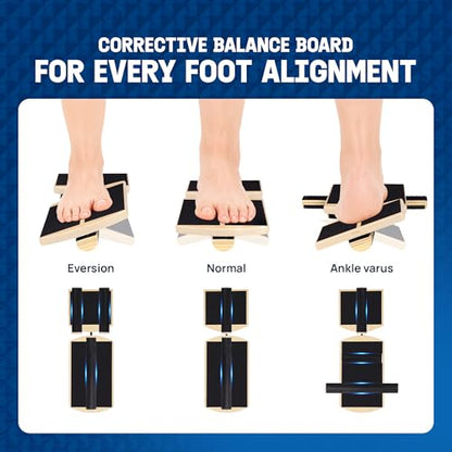 Yes4All 350LBS Professional Wooden Balance Board for Leg Workout, Anti-Slip Rocker Board, Wobble Board for Standing Desk - color: Natural Wood
