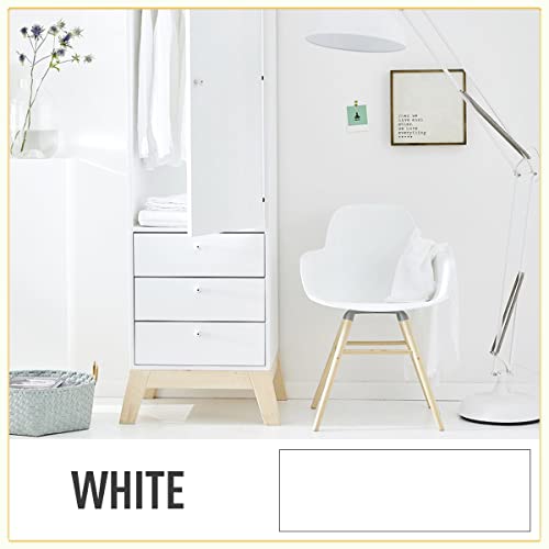 DWIL Acrylic Wood Paint for Furniture - Semi-Gloss Paint Suitable for Wood Surface Renovation, Water-Based All match Paint, Non-Toxic & Odorless, Eco-Friendly & Healthy (32OZ, White) - color: White