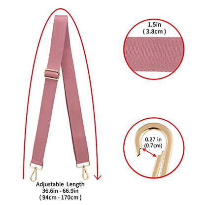 ZOOEASS Wide Shoulder Strap (Solid),Adjustable Replacement Belt Crossbody Canvas Bag Handbag - color: Deep Pink