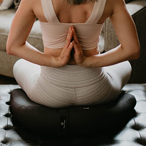 Hugger Mugger V-Shaped Meditation Cushion - Provides Support in Cross-Legged Sitting, Promotes Healthy Posture, Handmade in The USA - color: Celestial Plum