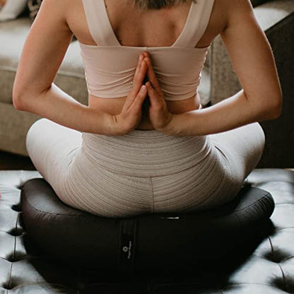 Hugger Mugger V-Shaped Meditation Cushion - Provides Support in Cross-Legged Sitting, Promotes Healthy Posture, Handmade in The USA - color: Plum