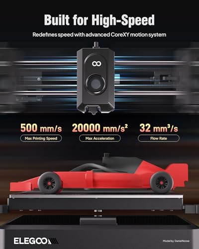 ELEGOO Centauri Carbon 3D Printer, CoreXY 500mm/s High Speed Printing with Auto Calibration, 320°C Nozzle and Built-in Camera, Ready to Print Out of the Box, 256x256x256mm Printing Size - size: Centauri Carbon