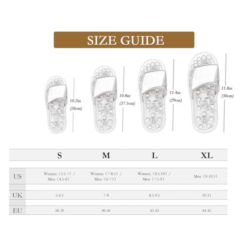 Acupressure Sandals,Acupressure Foot Massager with Anti-Slip Sole,Plantar Fasciitis Relief with Imitate Person Rotation Finger Pressure (Brown, L-Women(8.5-10)/Men(7.5-9)) - color: Brown, size: L-Women(8.5-10)/Men(7.5-9)