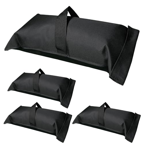D&ONEHOS Umbrella Base Weight Fillable Sandbags, Sandbags for Weights (4 x 30LBS), Sandbag Weights for Patio Umbrella Base, Photography, Camping, Outdoor Use, Set of 4, Black(Without Sand) - size: 120lbs(4 x 30lbs)