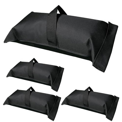 D&ONEHOS Umbrella Base Weight Fillable Sandbags, Sandbags for Weights (4 x 30LBS), Sandbag Weights for Patio Umbrella Base, Photography, Camping, Outdoor Use, Set of 4, Black(Without Sand) - size: 120lbs(4 x 30lbs)
