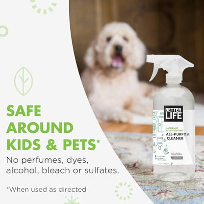 Better Life All Purpose Cleaner - Multipurpose Home and Kitchen Cleaning Spray for Glass, Countertops, Appliances, Upholstery & More - Multi-surface Spray Cleaner - 32oz (Pack of 2) Unscented - size: 32 Fl Oz (Pack of 2)