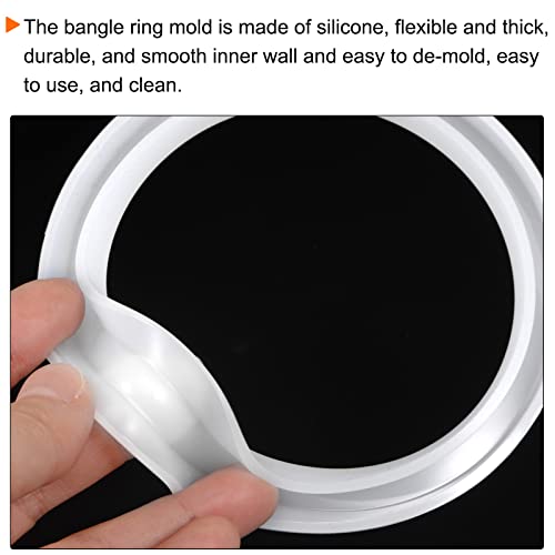 HARFINGTON Bracelet Mold Bangle Ring Mold Silicone Round Square Epoxy 95mm Wristlet Keychains Mold for DIY Resin Bangle Bracelet Car Key Chain Jewelry Making - size: 90mmx110mm