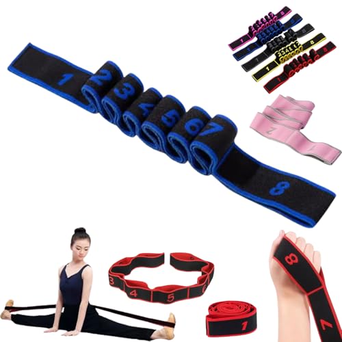 Fitness Resistance Band for Stretching and Yoga,Number Resistance Band,Fitness Resistance Bands with Numbers,Fitness Resistance Bands Numbered,Divided Into Different Tiers/Levels. - color: Blue