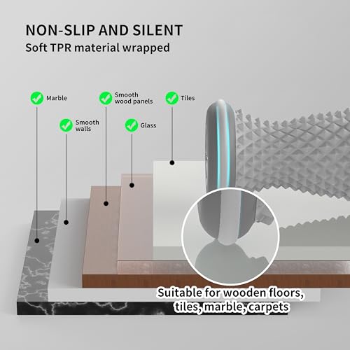 Foot Roller Massager for Plantar Fasciitis Relief, Portable Silent Deep Tissue Massager Tool for Arch and Heel Pain-Grey - color: Grey