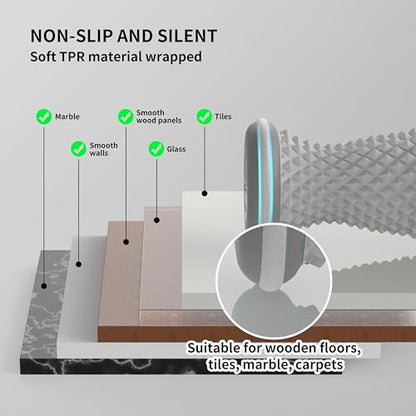 Foot Roller Massager for Plantar Fasciitis Relief, Portable Silent Deep Tissue Massager Tool for Arch and Heel Pain-Grey - color: Grey