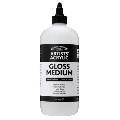 Winsor & Newton Professional Acrylic Medium, Gloss Medium, 250ml | Extends acrylic paint while increasing gloss and maintaining color intensity for smooth, even application. - color: Gloss Medium, style: 250ml (8.5-oz)