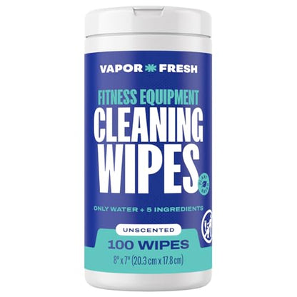Vapor Fresh Fitness Equipment Cleaning Wipes, Unscented, 100ct, 1 Canister - size: 100 Count (Pack of 1)