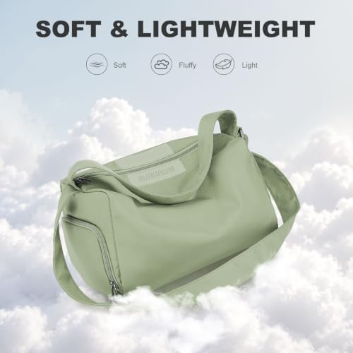 Womens Mini Gym Bag with Shoe Compartment 20L, Olive Green - color: Olive Green