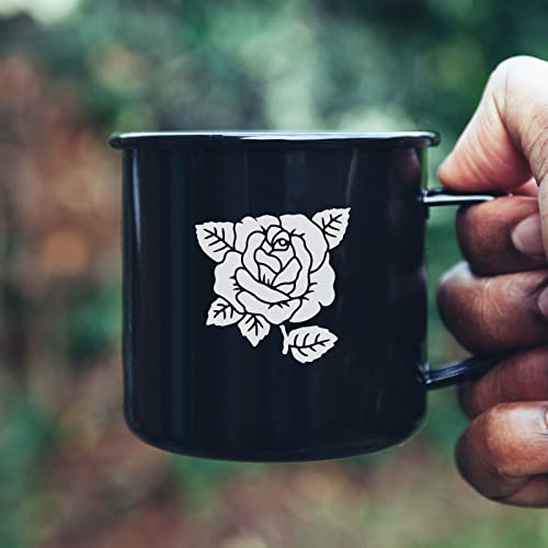 OLYCRAFT 2 Pcs Rose Self-Adhesive Silk Screen Printing Stencil Rose Bud Leaf Mesh Transfer Stencil Reusable Silk Screen Stencils for Painting on Wood T-Shirt Fabric 11x8.6 inch - color: Roses