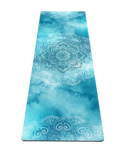 nuveti Yoga Mat Print Extra Thick TPE Non Slip Fitness Exercise Mat with Carrying Bag,72"x24" Extra Thick 6MM Exercise & Workout Mat for Yoga, Pilates Fitness and Floor Exercises - color: ManTuoLuo3