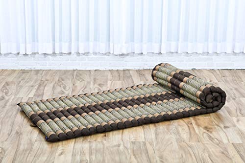 Leewadee Thai Roll Mat 75 x 28 inches Kapok Firm - color: Sf10 - Brown, size: M: 75x28"