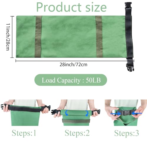 4 Pack Thick Canvas Flood Sandbags w/Handles Convenient for Flood Control | Two-Hand Carrying, Quick-Release Buckles, Foldable Canvas, Uv-Resistant, Vehicle Ballast, Double Stitching.