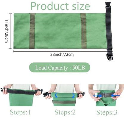 4 Pack Thick Canvas Flood Sandbags w/Handles Convenient for Flood Control | Two-Hand Carrying, Quick-Release Buckles, Foldable Canvas, Uv-Resistant, Vehicle Ballast, Double Stitching.