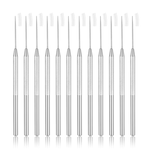 12 PCS Pottery Needle Tool, Clay Needle Tools, Stainless Steel Ceramic Detail Tools, Sculpting Tools Supplies for Ceramics, Sculpting, DIY Craft and Detailed Carving - color: 12 PCS