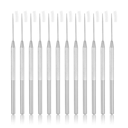 12 PCS Pottery Needle Tool, Clay Needle Tools, Stainless Steel Ceramic Detail Tools, Sculpting Tools Supplies for Ceramics, Sculpting, DIY Craft and Detailed Carving - color: 12 PCS