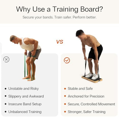 StrongTek Wooden Slant Board & Resistance Training Board Set – Adjustable Incline Stretch Board + Bamboo Exercise Platform for Strength, Rehab & Full-Body Workouts