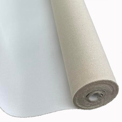 Cuttable Canvas Rolls for Painting 26 inches Wide16.4 Foot Long (5m Roll) Primed coarse-Weave Rough Textured Canvas Heavyweight Cotton 510 gm