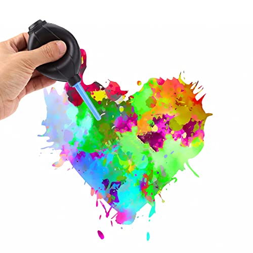 11Pcs Mini Air Blower pens Set Including 9 Pcs Water pens 2Pcs Ink Air Blower for DIY Paint Tools Water Color Brush Pen Card Making Embossing Painting Rendering - color: 11pcs