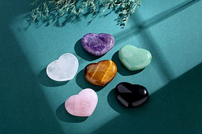 QINJIEJIE 1.8" Large Heart Stone Green Aventurine Healing Crystals Stones - color: Z - 1.8" Large - Green Aventurine Heart