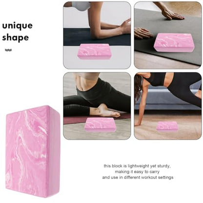Pink High Density Yoga Block Foam Brick for Exercise and Dance Lightweight Yoga Equipment for Flexibility Balance and Workout Support 8.85X5.90X2.95In