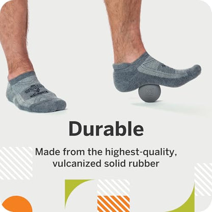 TRIGGERPOINT Foundation Massage Therapy Balls – Medium-Density Ball Massager for Back & Foot Pain Relief, Trigger Point Myofascial Tool for Yoga, Exercise & Physical Therapy, Grey/Orange, 2 Pack - style: 2 Pack