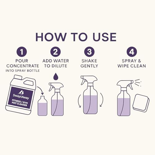 SwaytAway Fitness Mat Cleaner Concentrate Lavender, 32oz Makes 4 Gallons - size: 32 oz - 1 Pack