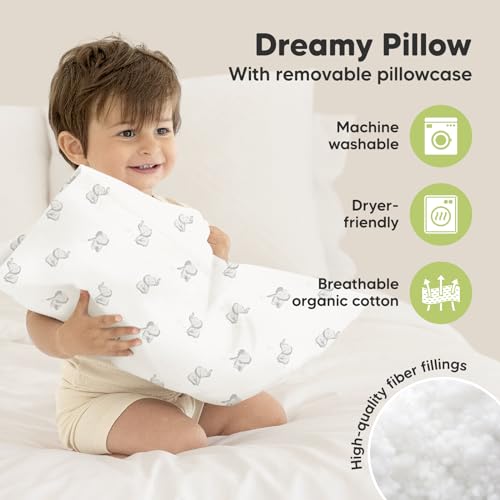 Toddler Pillow with Pillowcase, 13x18 My Little Dreamy Pillow (Elly) - color: Elly