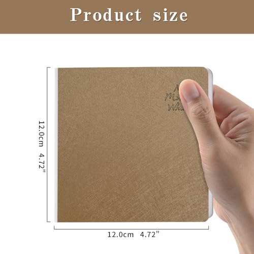 Pink Champagne Hardcover Sketchbook Square Hardbound Sketch Journal 4.7 x 4.7 Inch 42 Sheets Art Book 250GSM Ultra Smooth Paper Ideal for Pencils,Water Color Pen,Marker Pen - color: 250gsm-Pink Champagne