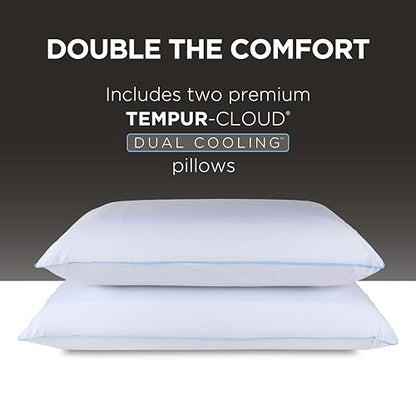 TEMPUR-Cloud® Dual Cooling™ Pillow, King - 2-Pack - color: King, size: 2