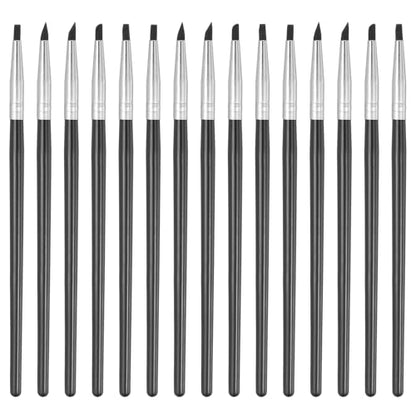 PATIKIL Silicone Clay Sculpting Tool, 15 Pcs Clay Shaping Tool Soft Rubber Modeling Dotting Tool for Pottery Clay Craft Painting Nail Rock, Black (3mm) - color: Black, size: 3mm