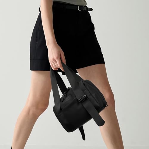 FASTFAIRY Small Gym Shoulder Bag For Women: Black Purse Handbags - Millennials Gen Z Fitness Enthusiasts - color: Black