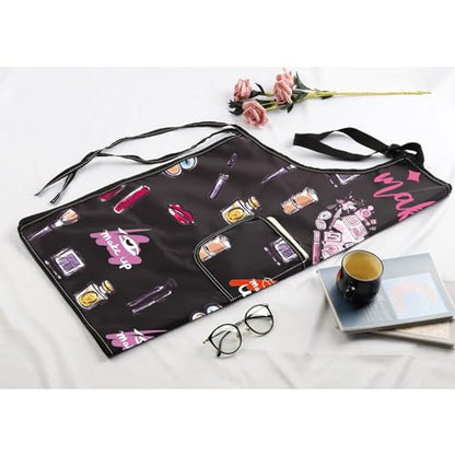 MBMSO Makeup Artist Aprons with Pockets Makeup Apron for Artist Esthetician Gift Cosmetology Student Gift Aprons - color: Makeup Artist Apron-black