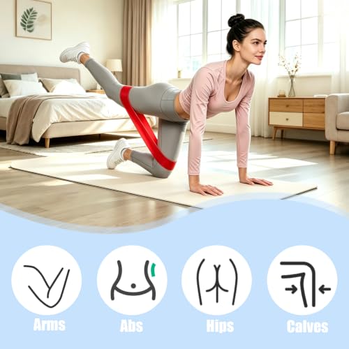 Resistance Bands for Working Out 5-Pack Exercise Bands Resistance Bands Set Elastic Bands for Exercise for Women,Leg Hip Glute Trainingyoga Pilates Physical Therapy