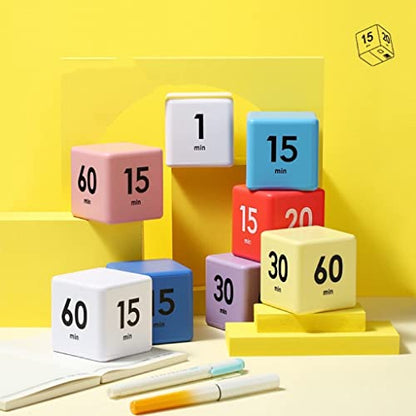 Feilifan Cube Timer, Dice Timer with Gravity Sensor, 15-20-30-60 Minute - color: 15-20-30-60min,purple