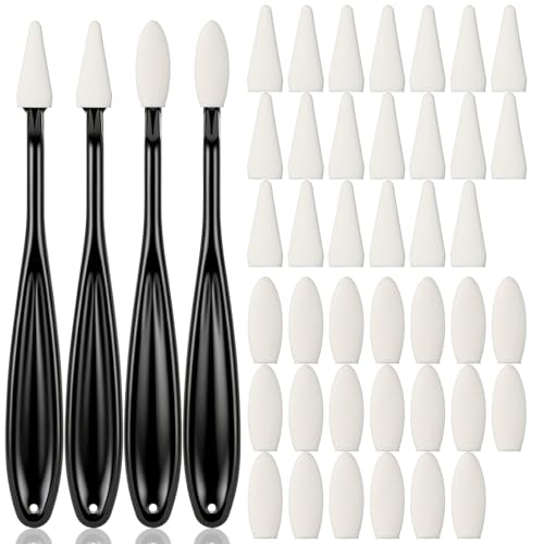 44 Pcs Art Blending Sponges, Practical Blending Stumps for Drawing, Oil Pastel Blendings Tools for Charcoal Pencil Drawing Highlighting Shadowing, 2 Head with 40 Replacement Heads Types