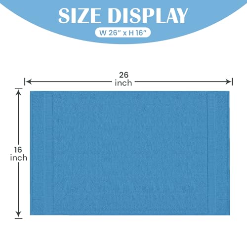 Reed&Pick Hand Towels (Pack of 24) Light Blue Economy Towels Salon Towels - 100% Cotton Spa Towel – 16 x 26 Inches Highly Absorbable, Facial Gym Hair Towel Face Towel Bulk - color: Blue, size: 16x27 Pack of 24