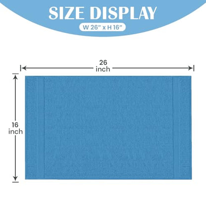 Reed&Pick Hand Towels (Pack of 24) Light Blue Economy Towels Salon Towels - 100% Cotton Spa Towel – 16 x 26 Inches Highly Absorbable, Facial Gym Hair Towel Face Towel Bulk - color: Blue, size: 16x27 Pack of 24