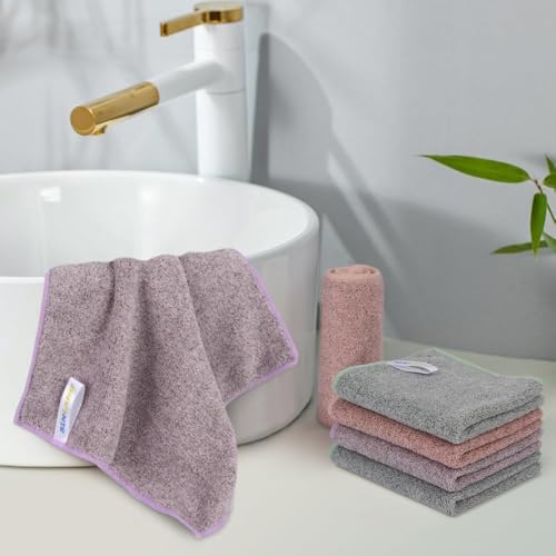 Microfiber Face Towels Soft Washcloths 12Inch x 12Inch 12 Pack Multicolor - color: Multicolor