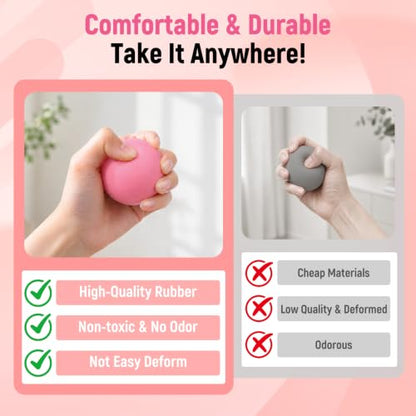 Massage Ball Lacrosse Ball for Myofascial Release, Massage Deep Tissue for Back, Neck, Foot Trigger Point Therapy, Full Body Muscle Knots, Relieving Muscle Pain (Pink) - color: Pink