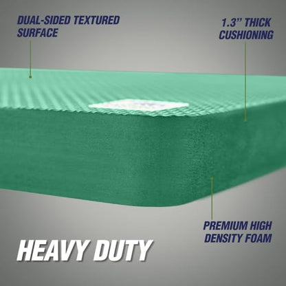 RUGGED RHINO Extra Thick Foam Kneeling Pad for Gardening 2 Pack, Pine Green | Thick Knee Pads, Holds 300 lbs, Protect Knees from Hard Concrete Surfaces for Gardening, Yard, Gym, Mechanic - color: Pine Green