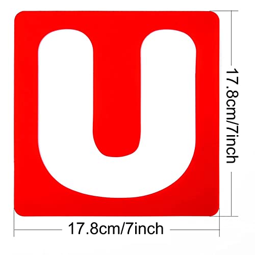 TecUnite 26 Pcs Alphabet Stencils Set, Plastic Letter Templates for Crafts | 7 x 7 Inches, Complete A-Z Letter Stencils for Painting, Reusable Letter Guides, Classroom Learning, Scrapbooking, DIY Decor - size: 7 x 7 Inches