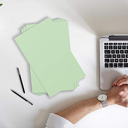 JAM PAPER Vellum Bristol 65lb Cardstock - 11 x 17 Ledger Size Coverstock - 147 gsm - Green - 50 Tabloid Sheets/Pack - color: Green, size: 11" x 17"