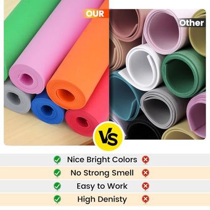 Do²ping Yellow Eva Foam Sheets roll, 2mm eva Craft Foam 49''x13.5'' High Density 86kg/m3 for Cosplay - color: Yellow, size: Thickness 2mm