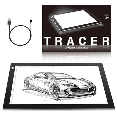 ME456 A4 LED Light Box 14" Light Pad USB Power Light Table for Tracing, | Tattoo Transferring, Drawing, Sketching, Animation, Stenciling, Diamond Art Painting, Home & Classroom Learning Activities - style: 14" Black (USB Powered)